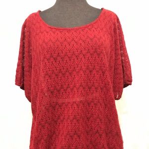 Forever 21 Red Patterned Top